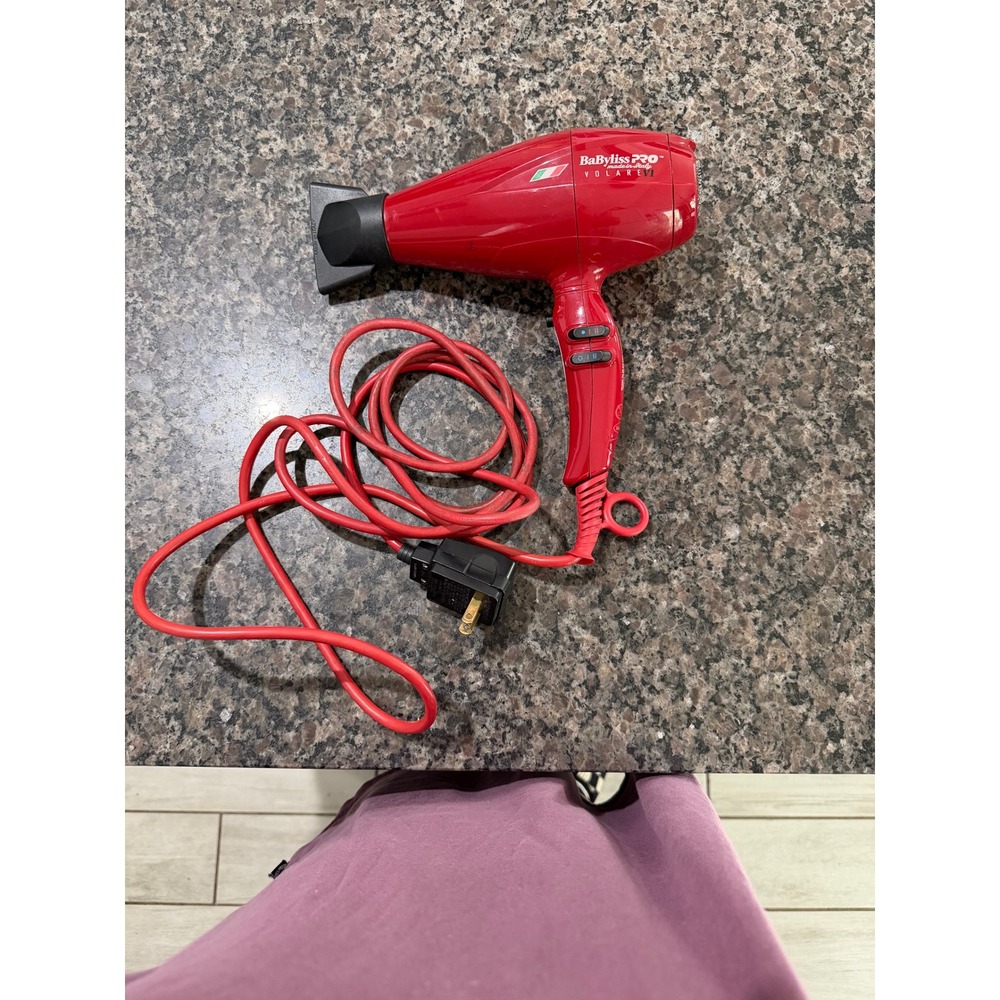 BaBylissPRO Volare V1 Ferrari Designed Engine Hair Dryer Red BABFRV1 Made Italy - Picture 4 of 4